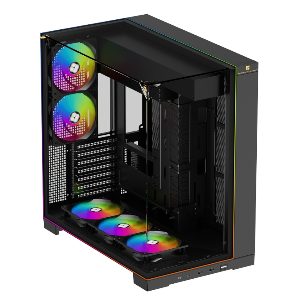 Корпус Thermalright TR-A70 ARGB FAN5-C Black TRA70AF5CB, без БП, ATX