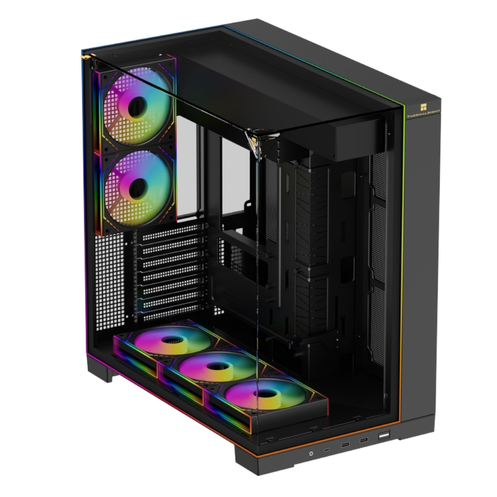 Корпус Thermalright TR-A70 ARGB FAN5-M Black TRA70AF5MB, без БП, ATX