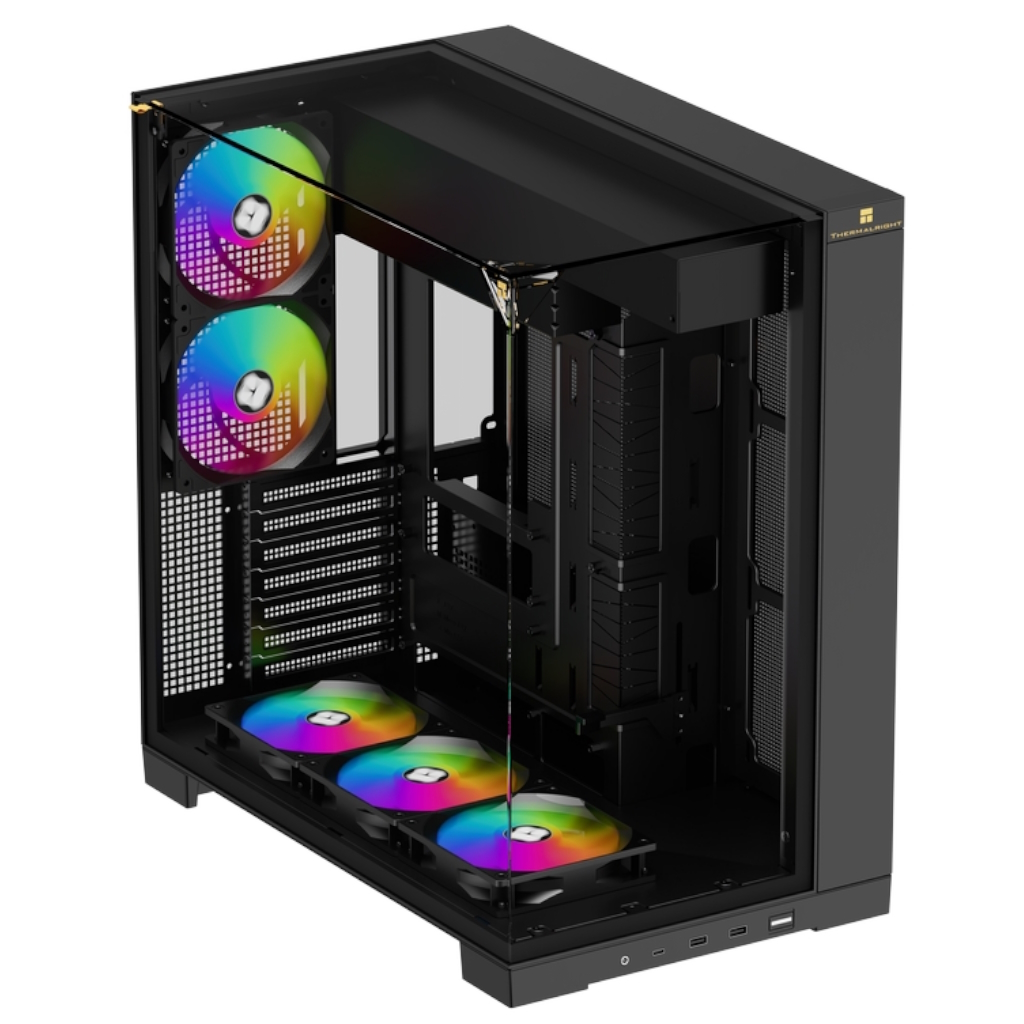 Корпус Thermalright TR-A70 FAN5-C Black TRA70F5CB, без БП, ATX