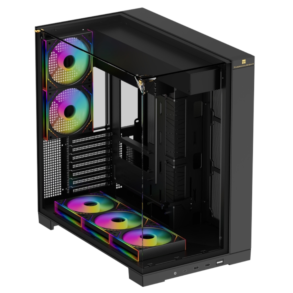 Корпус Thermalright TR-A70 FAN5-M Black TRA70F5MB, без БП, ATX