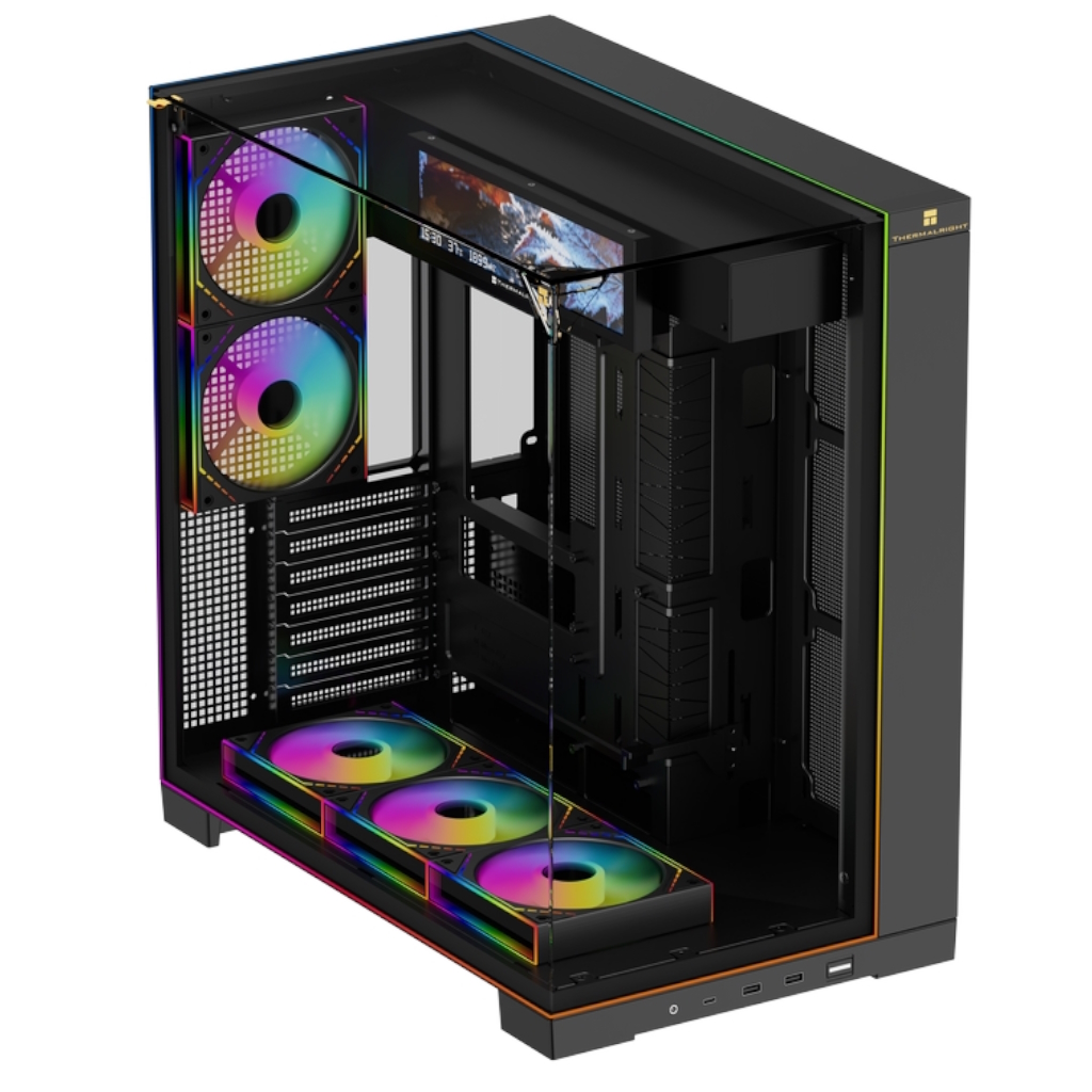 Корпус Thermalright TR-A70 Vision FAN5-M Black TRA70VF5MB, без БП, ATX