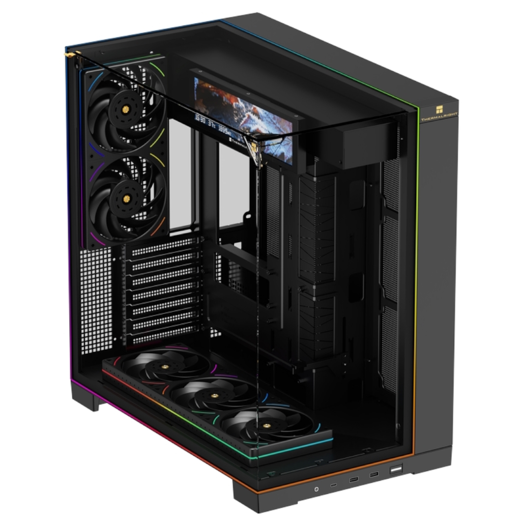 Корпус Thermalright TR-A70 Vision FanUB Black TRA70VFUBB, без БП, ATX