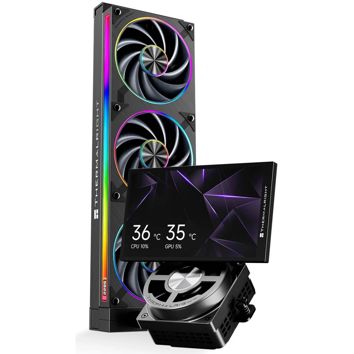 Жидкостное охлаждение Thermalright Dynamic Vision Pro 360 ARGB Black (TRDVP360AB) (LGA1700 Ready)