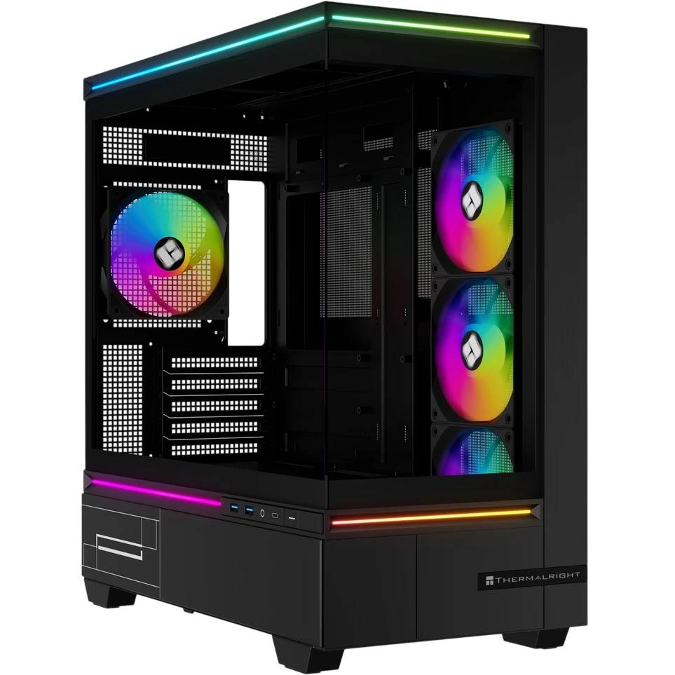 Корпус Thermalright M10 FAN4-C Black ARGB TRTLM10BF4C, без БП, mATX, черный