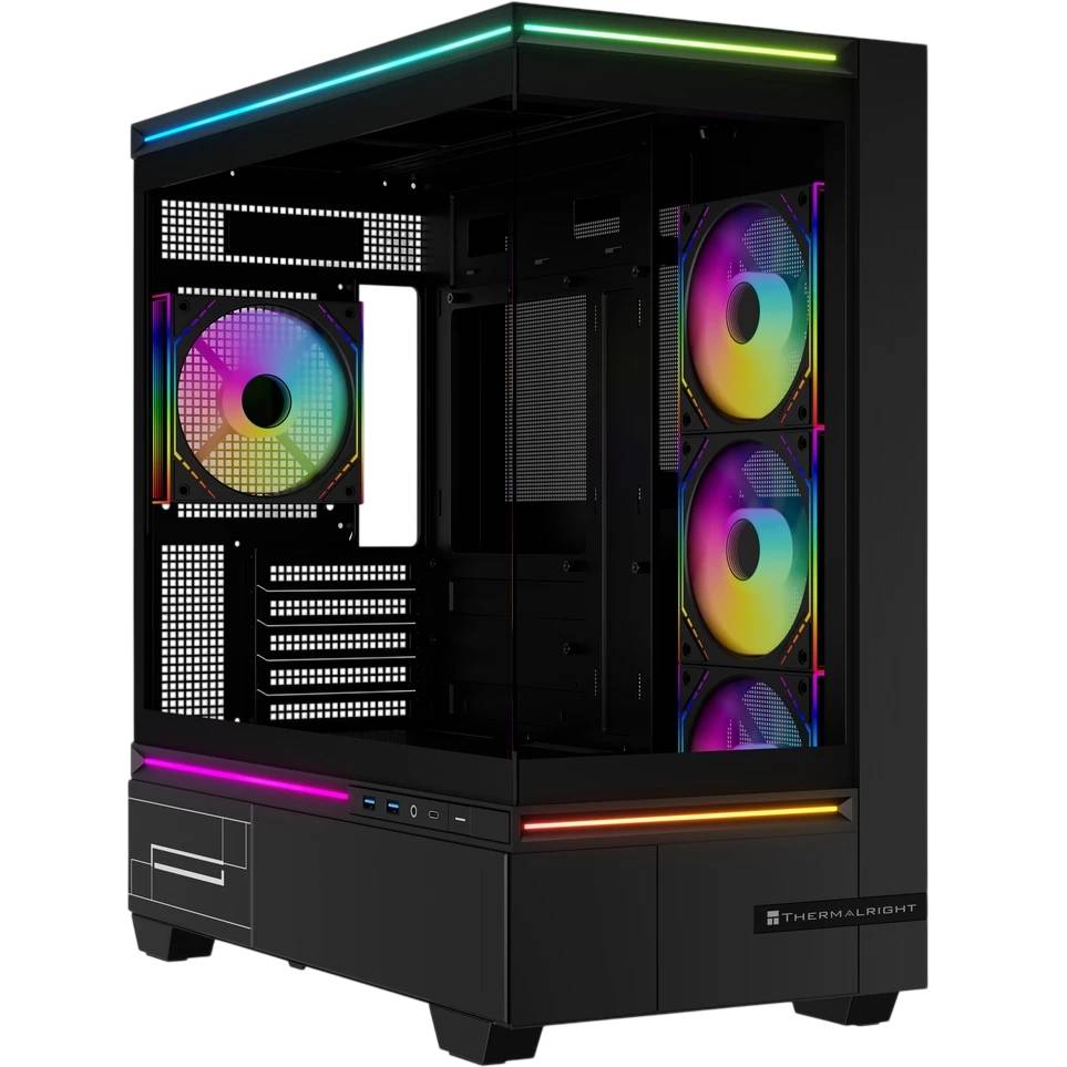 Корпус Thermalright M10 FAN4-M Black ARGB TRTLM10BF4M, без БП, mATX, черный