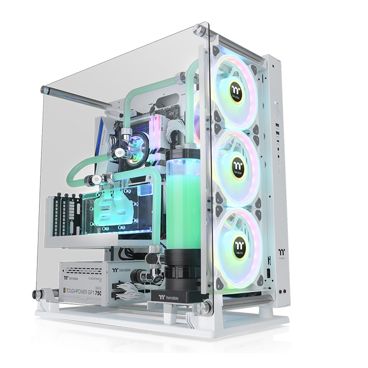 Корпус Thermaltake Core P3 TG PRO белый CA-1G4-00M6WN-09, без БП, ATX