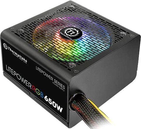 Блок питания 650Вт, Thermaltake Litepower RGB 650, (PS-LTP-0650NHSANE-1), ATX