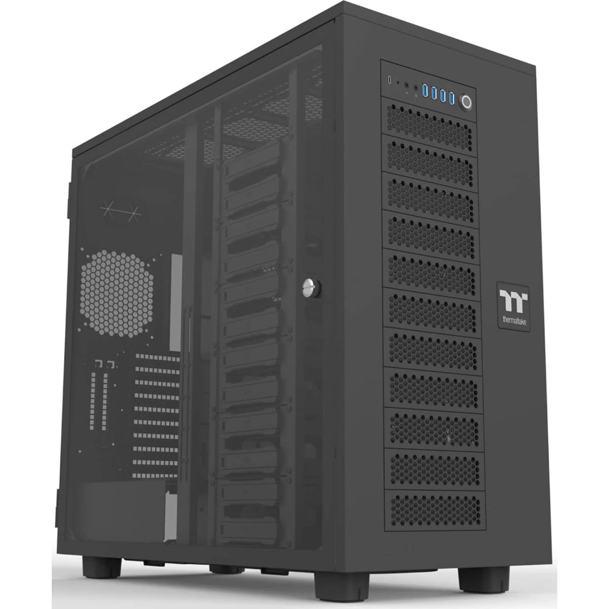 Корпус Thermaltake AX700 TG Black (CA-11B-00F1WN-00), без БП, XL-ATX