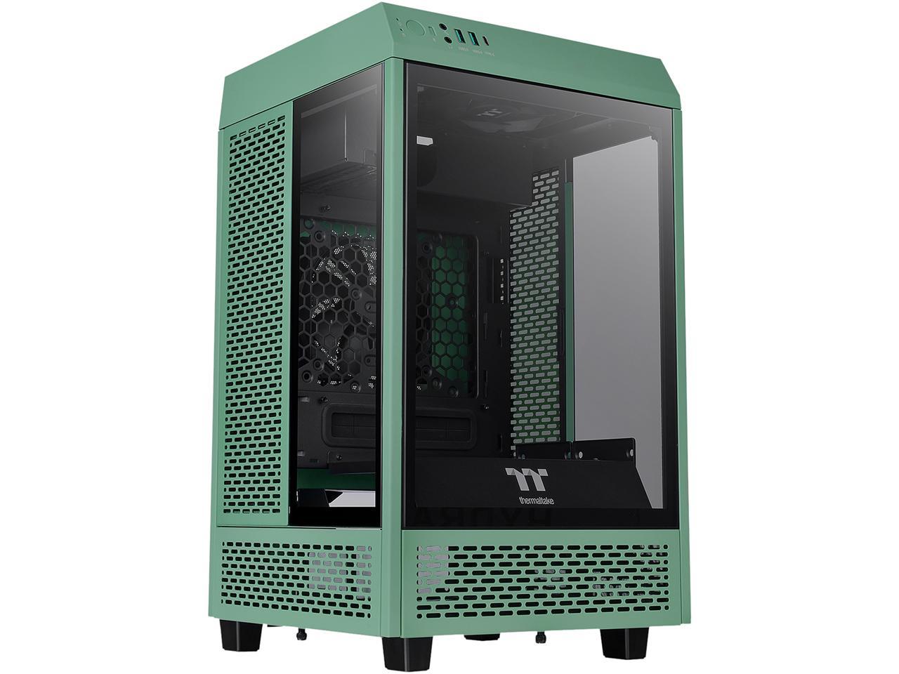 Корпус Thermaltake The Tower 100 Racing Green CA-1R3-00SCWN-00, без БП, mini-ITX