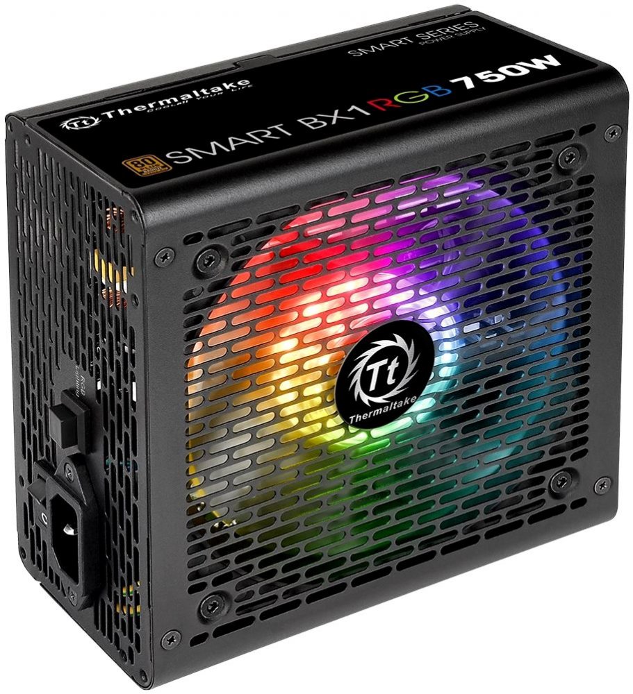 Блок питания 750Вт, Thermaltake Smart BX1 RGB SP-750AH2NKB (PS-SPR-0750NHSABE-1), 80 Plus Bronze, APFC, ATX