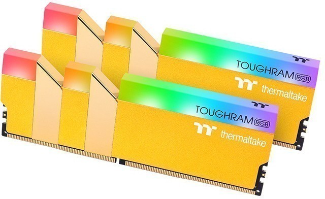 Оперативная память 16Gb Thermaltake ToughRam RGB Metallic Gold RG26D408GX2-3600C18A, DDR IV, PC-28800, 3600MHz, kit 2x8Gb