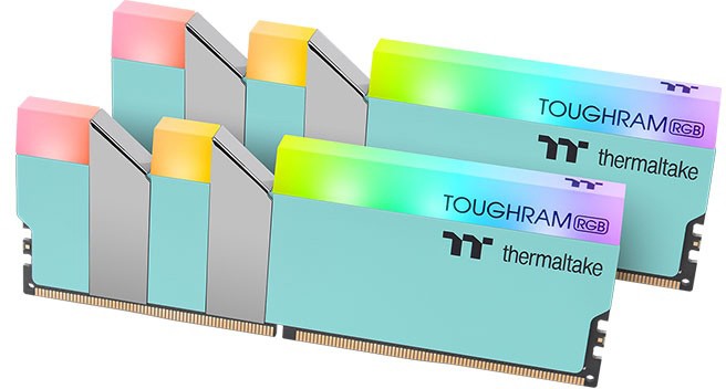 Оперативная память 16Gb Thermaltake ToughRam RGB Turquoise RG27D408GX2-3600C18A, DDR IV, PC-28800, 3600MHz, kit 2x8Gb