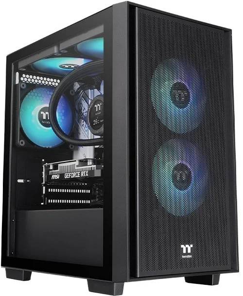 Корпус Thermaltake Versa H16 TG ARGB Black, без БП, mATX