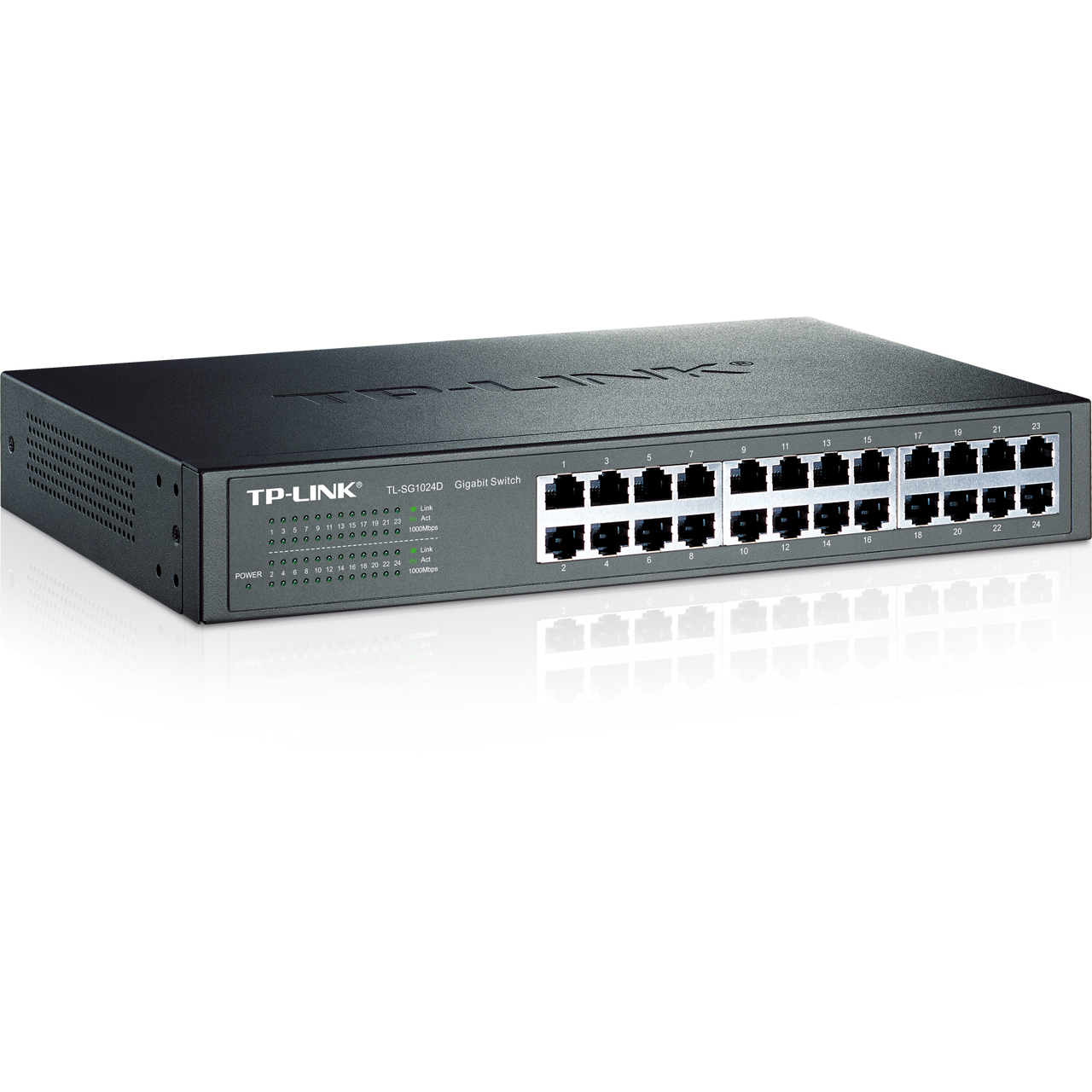 Коммутатор TP-Link TL-SG1024D, 24xLAN 1Gbps, 19"