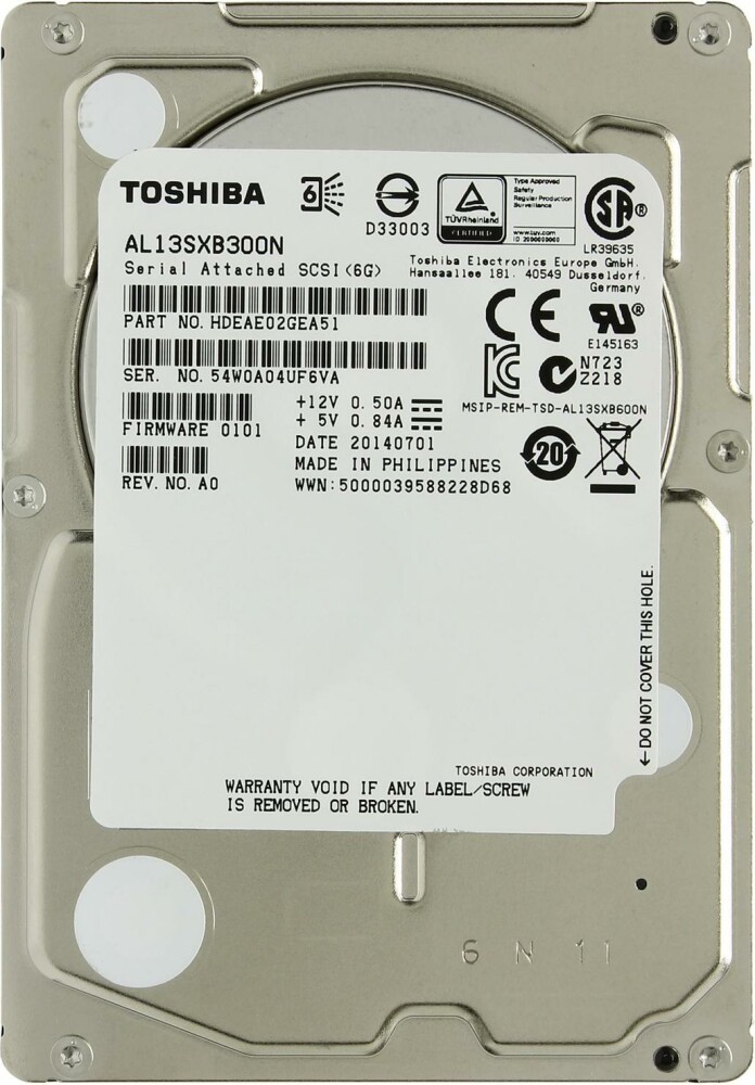 300Gb Toshiba AL14SXB30EN OEM, 15000rpm, 2.5", SAS, 64Mb