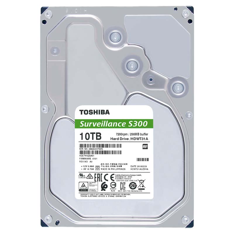 10Tb Toshiba S300 HDWT31AUZSVA, 7200rpm, 3.5", SATA III, 256Mb