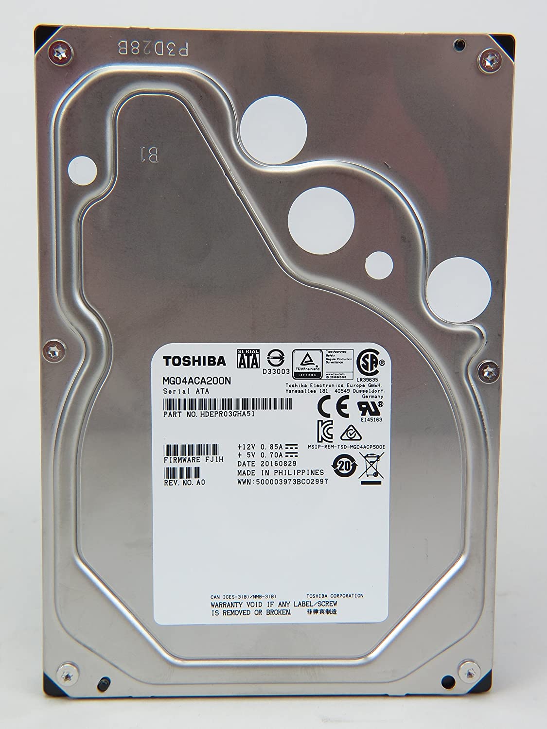 2Tb Toshiba Enterprise Capacity MG04ACA200N, 7200rpm, SATA III, 128Mb