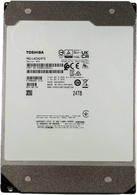 24Tb Toshiba MG11 MG11ACA24TE, 7200rpm, 3.5", SATA III, 512Mb