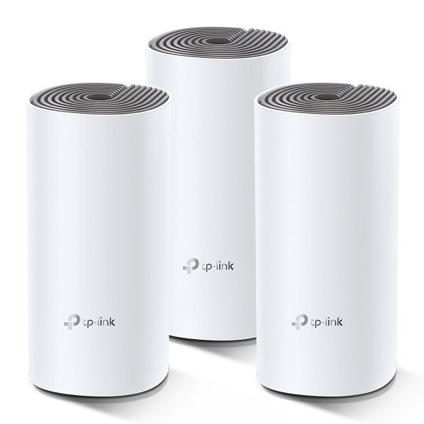 Точка доступа Wi-Fi TP-Link Deco E4 (3-pack), 2.4/5GHz, 1167Mbps, 2xLAN 100Mbps