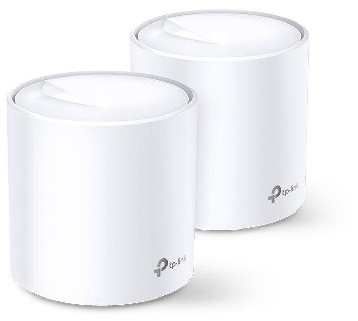 Точка доступа Wi-Fi TP-Link Deco X60 (2-pack), 2.4/5GHz, 2402Mbps, 2xLAN 1Gbps