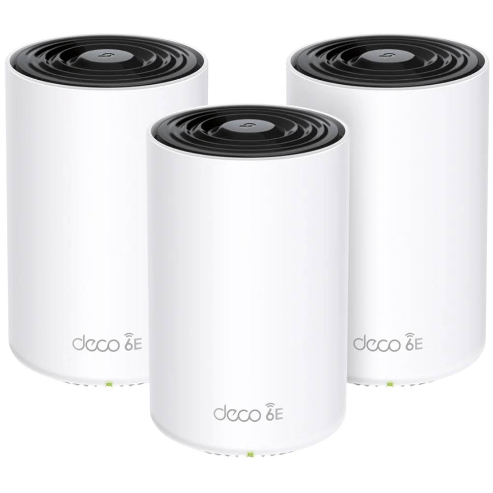 Точка доступа Wi-Fi TP-Link Deco XE75 (3-pack), 2.4/5/6GHz, 5378Mbps, 3xLAN 1Gbps