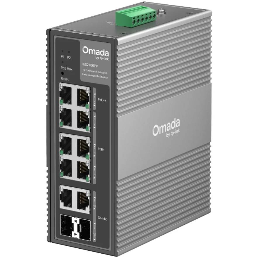 Коммутатор TP-Link IES210GPP, 8xLAN 1Gbps, 2xSFP, PoE