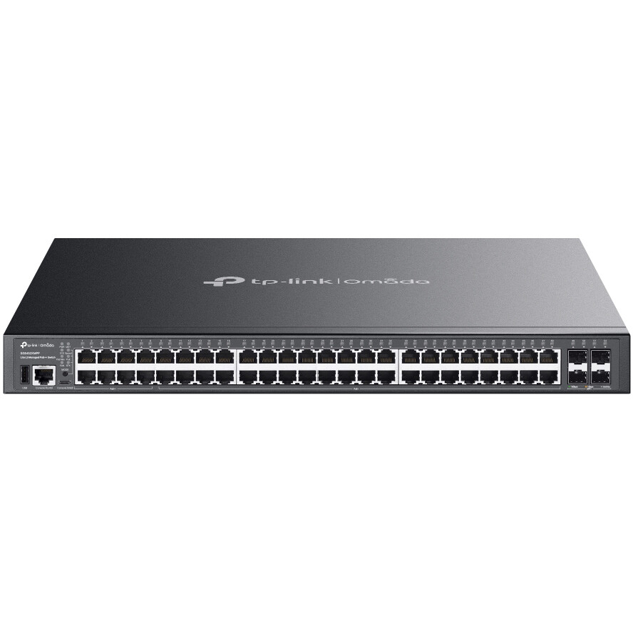 Коммутатор TP-Link SG5452XMPP, 48xLAN 1Gbps, 4xSFP+ 10Gbps, PoE+