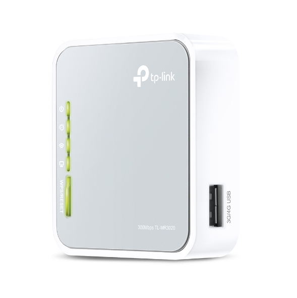 Роутер Wi-Fi TP-Link TL-MR3020, 2.4GHz 150Mbps, 1xLAN/WAN 100Mbps, 1xUSB 3G