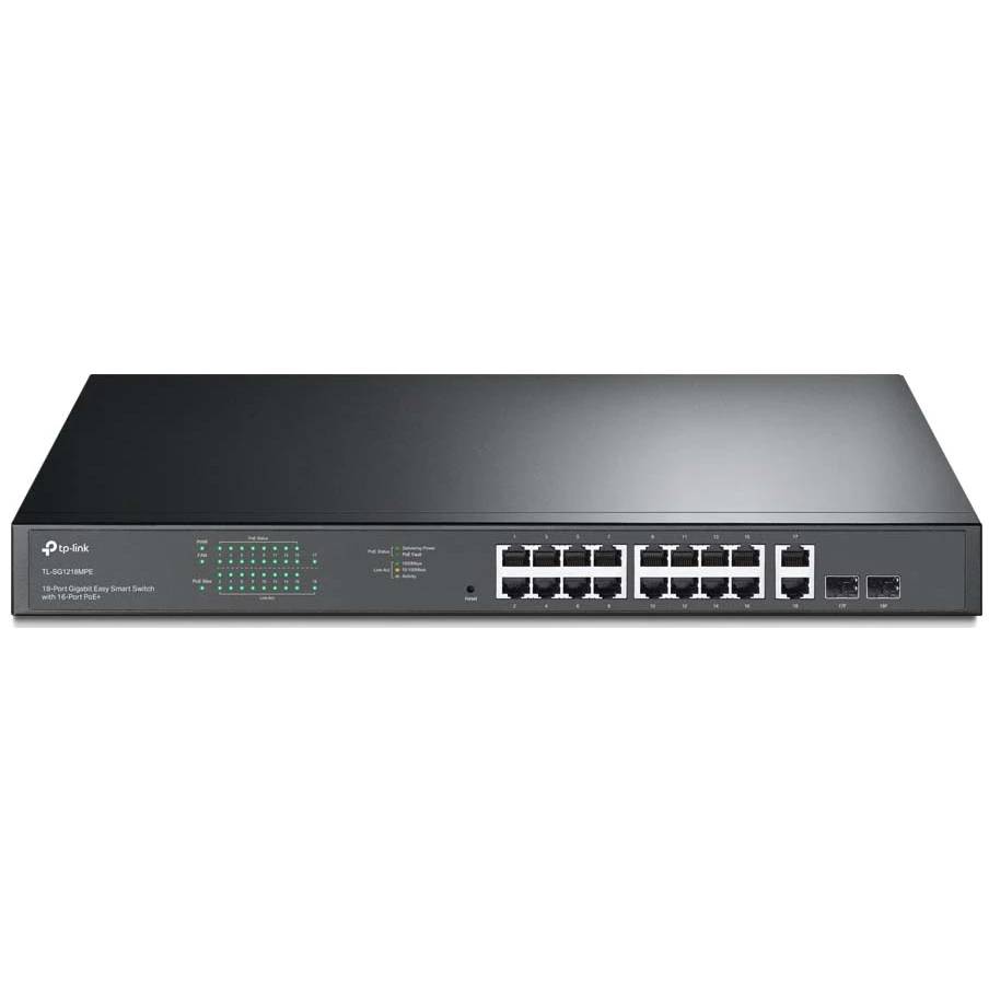 Коммутатор TP-Link TL-SG1218MPE, 16 x GLAN PoE, 2 x ComboSFP, 250W, Easy Smart