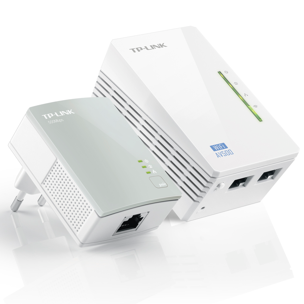 Адаптер Powerline TP-LINK TL-WPA4220KIT, WiFi, 300Mbps, передача данных по электросети