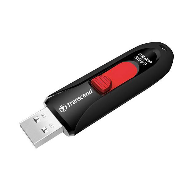 64Gb Transcend JetFlash 590 TS64GJF590K, USB2.0, Black/Red