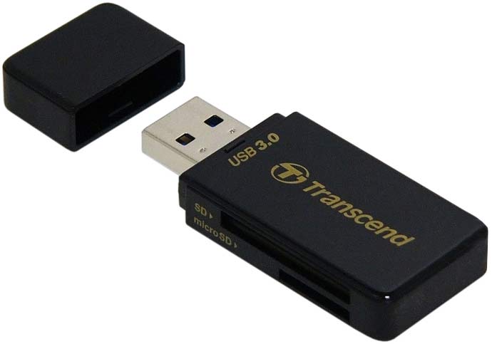 Картридер Transcend TS-RDF5K, SD USB3.0, черный