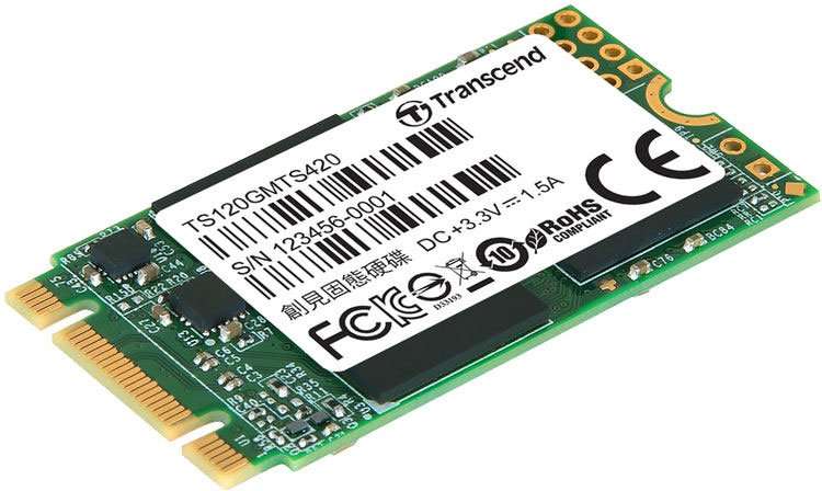 120Gb SSD Transcend 420S TS120GMTS420S, (500/350), SATA M.2