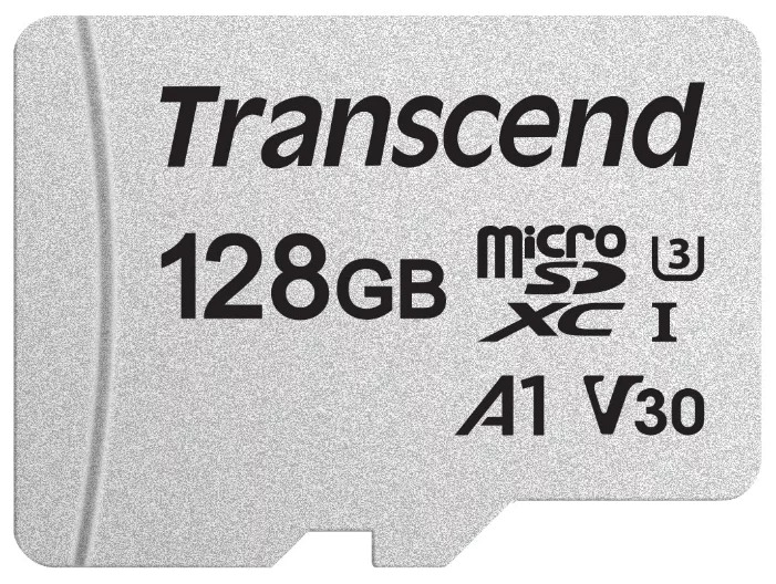 Карта памяти 128Gb Transcend 300S TS128GUSD300S, SD Micro, SDXC, Class10, UHS-I U3