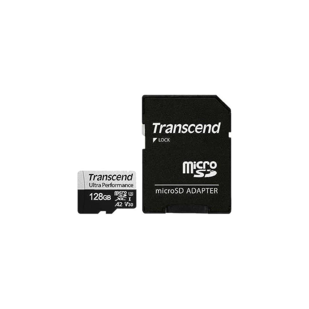 Карта памяти 128Gb Transcend 340S TS128GUSD340S, SD Micro, SDXC, Class10, UHS-I U3 + адаптер