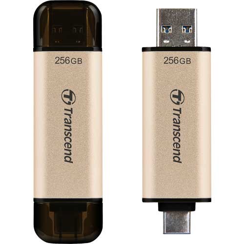 256Gb Transcend JetFlash 930C TS256GJF930C, USB3.2/USB Type-C, Gold