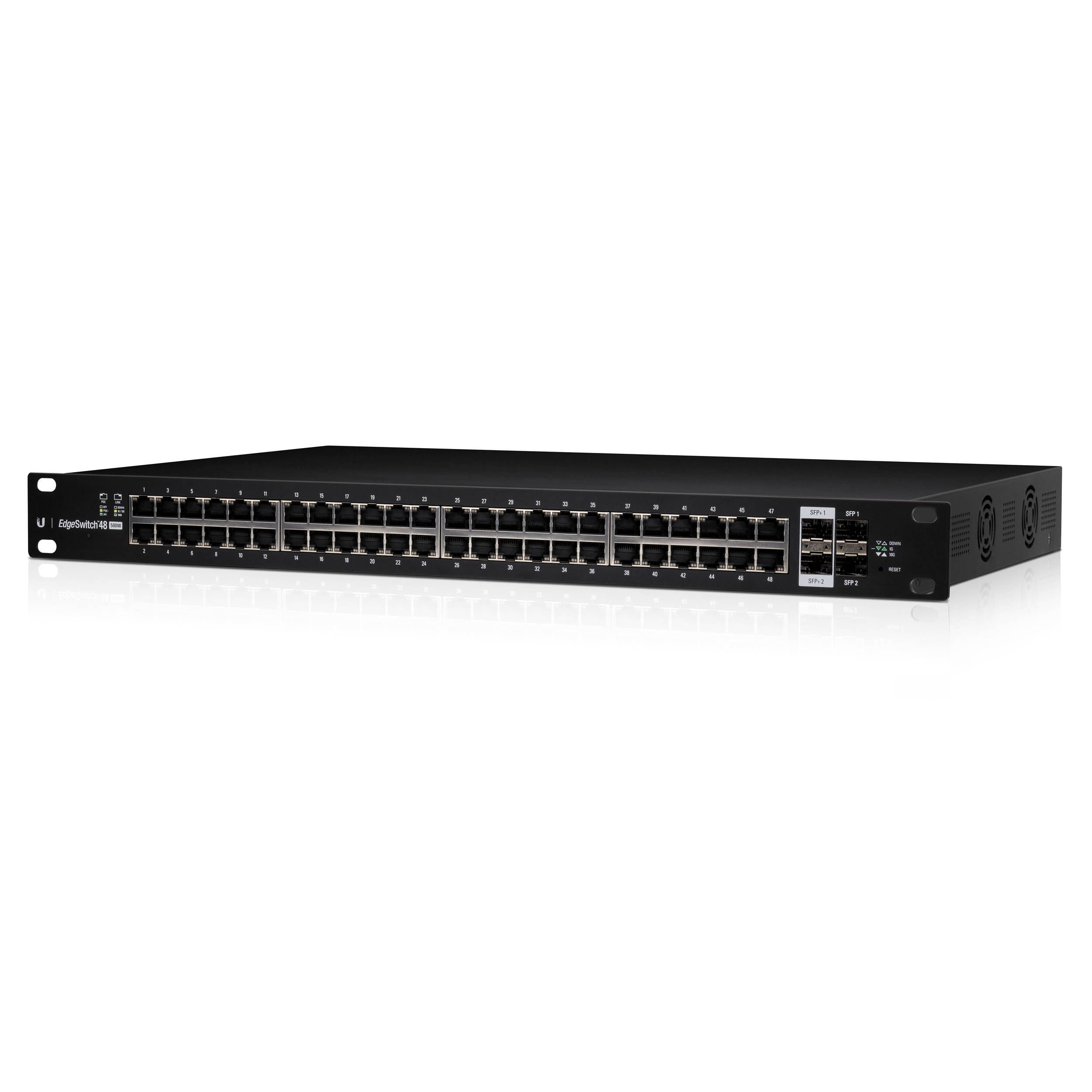 Коммутатор UBIQUITI EdgeSwitch ES-48-500W, 48xLAN 1Gbps, 2xSFP, 2xSFP+, PoE