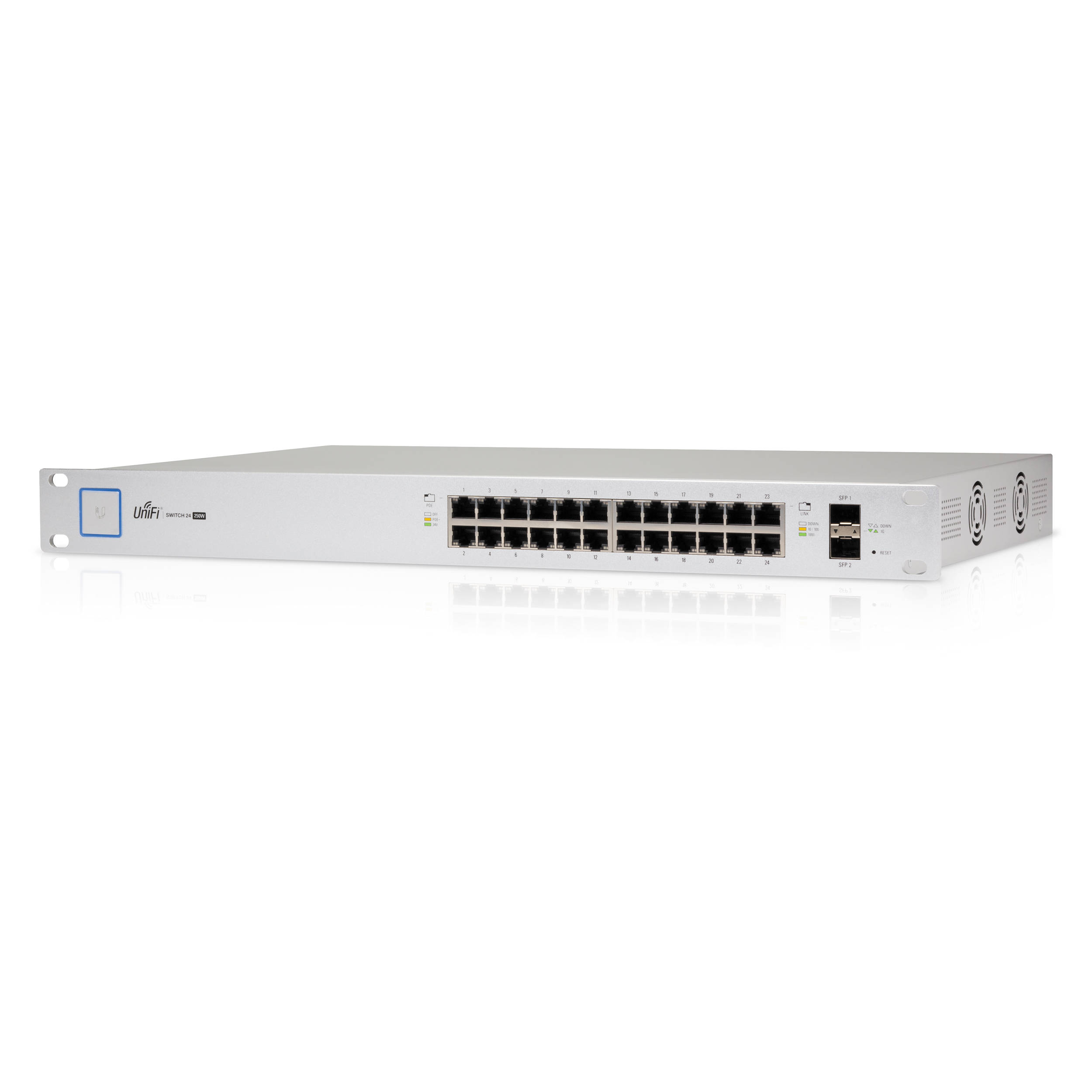 Коммутатор Ubiquiti UniFi Switch US-24-250W, 24xLAN 1Gbps, 2xSFP, PoE