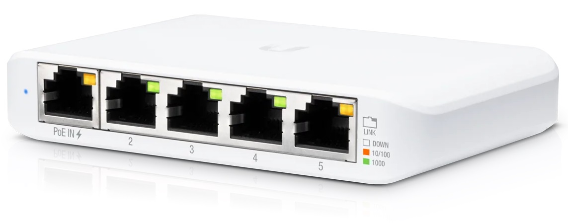 Коммутатор Ubiquiti UniFi Switch Flex Mini USW-Flex-Mini, 5xLAN 1Gbps, PoE