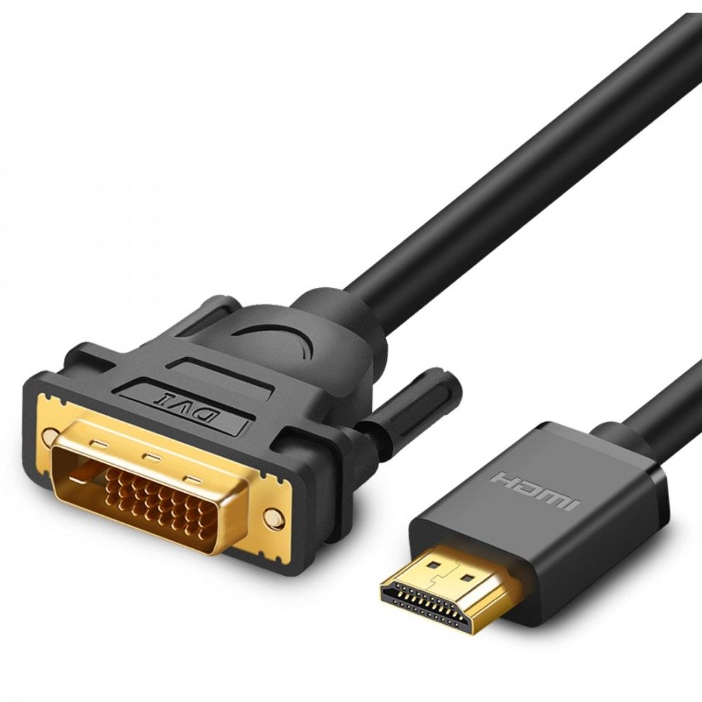 Кабель HDMI (19M) - DVI-D (25M), 3м, Ugreen HD106 10136, Black