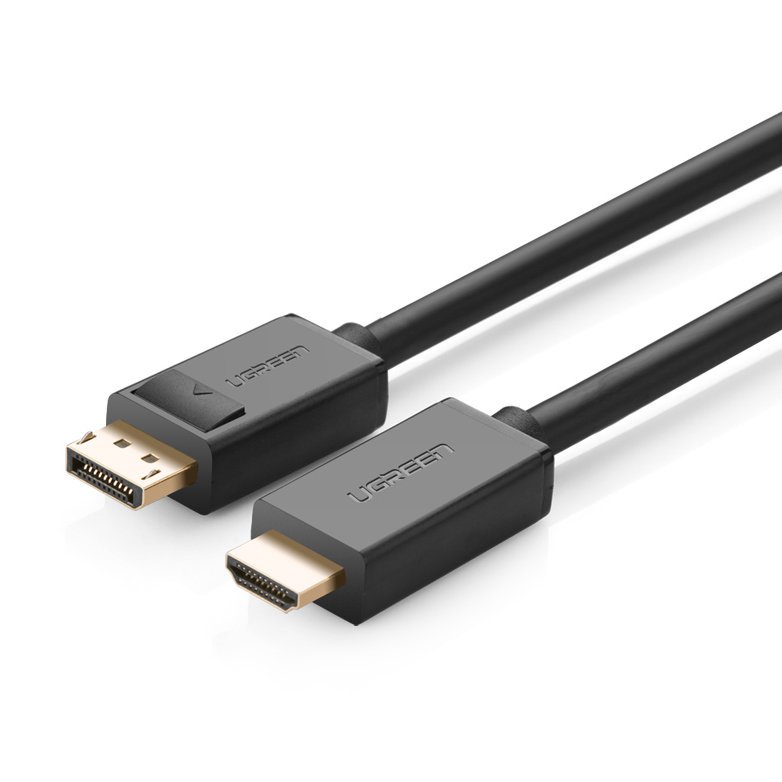 Кабель DP (20M) - HDMI (19M), 1.5м, Ugreen DP101 10239, черный