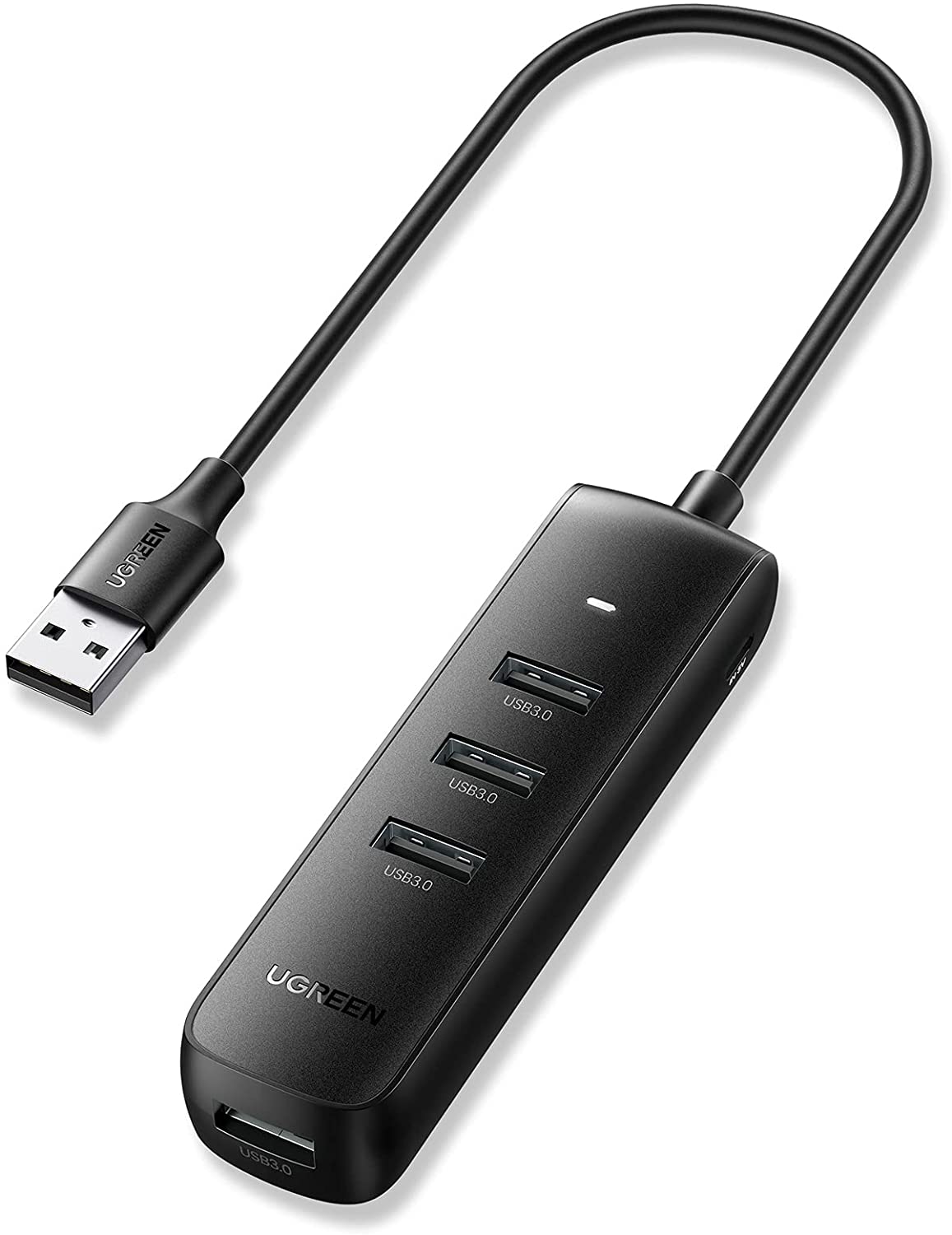 Разветвитель USB Ugreen CM416 10915, 4xUSB3.0, USB-C power, Black