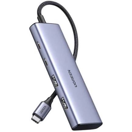 Разветвитель USB3.0 Ugreen CM473 15395, Space Gray