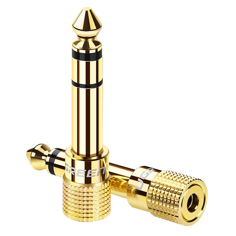Адаптер Jack6.35 (M) - Jack3.5 (F), Ugreen 20503 Gold