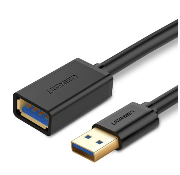 Кабель удлинитель USB3.2 (M) - USB3.2 (F), 0.5м, Ugreen US129 30125, Black