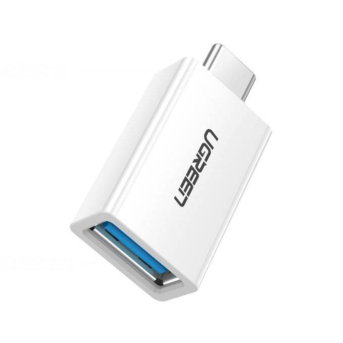 Переходник USB3.2 Type-C (M) - USB3.2 (F) Ugreen US173 30155, белый