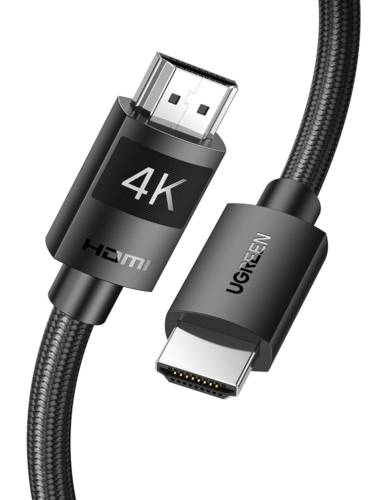 Кабель HDMI (19M) - HDMI (19M), 2м, Ugreen HD119 40101, Black, оплетка