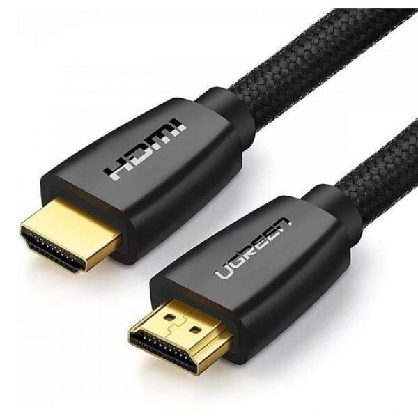 Кабель HDMI (19M) - HDMI (19M), 1м, Ugreen HD118 40408, Black, оплетка