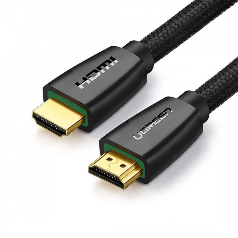 Кабель HDMI (19M) - HDMI (19M), 1.5м, Ugreen HD118 40409, Black, оплетка