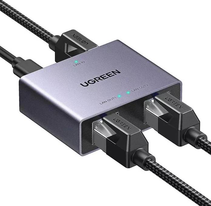 Разветвитель Ugreen NW301 (45311) 1хRJ45, 2хRJ45